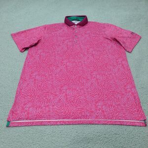 Greyson Shirt Mens Large Den of Thieves Polo Golf Pink Performance Wolf